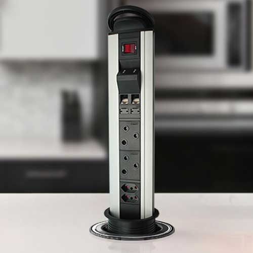 Countertop Pop-Up Plug Sockets