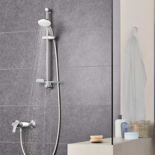 Showers with Adjustable Rail Sets