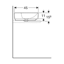 Load image into Gallery viewer, Geberit VariForm Oval Countertop Vanity Basin with Tap Hole Bench