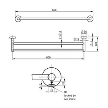 Load image into Gallery viewer, Cobra Seine Double Towel Rail 650mm - Brushed Gold