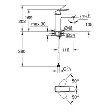 Load image into Gallery viewer, GROHE Cubeo Medium Basin Mixer Tap - Matt Black