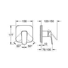 Load image into Gallery viewer, GROHE Cubeo Concealed Shower Mixer Tap Trim - Matt Black