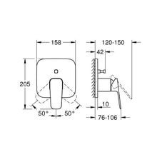 Load image into Gallery viewer, GROHE Cubeo Concealed Diverter Mixer Tap Trim - Matt Black