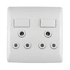 Crabtree Diamond Double RSA Socket 4 x 4