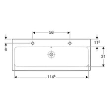 Load image into Gallery viewer, Geberit iCon Wall-Hung Basin 1200mm with Tap Holes