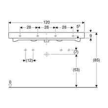 Load image into Gallery viewer, Geberit iCon Wall-Hung Basin 1200mm with Tap Holes