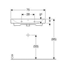 Load image into Gallery viewer, Geberit iCon Wall-Hung Basin 750mm