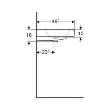 Load image into Gallery viewer, Geberit iCon Double Bowl Wall-Hung Basin