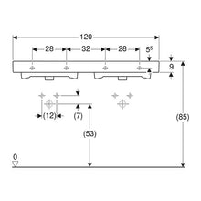 Load image into Gallery viewer, Geberit iCon Double Bowl Wall-Hung Basin