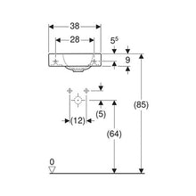 Load image into Gallery viewer, Geberit iCon Wall-Hung Basin with Tap Hole