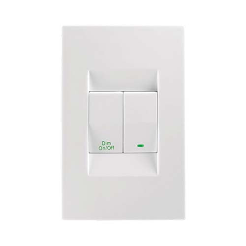 Crabtree Topaz 2 Lever with Dimmer Switch 2 x 4