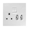 Crabtree Topaz Slimline Combo Socket 4 x 4 - White