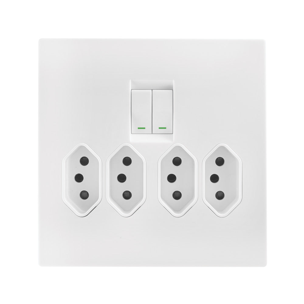Crabtree Topaz Slimline Compact Socket 4x4 - White – Livecopper