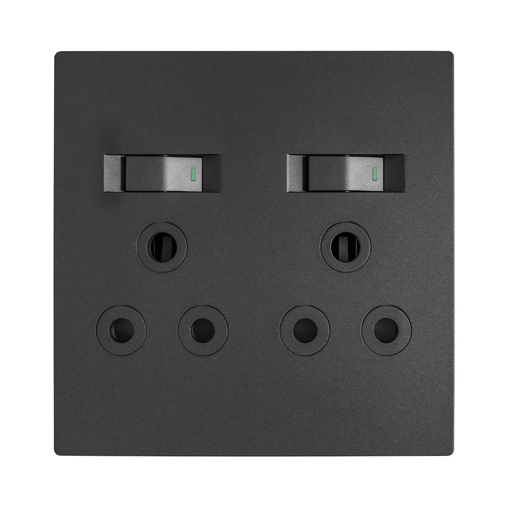 Crabtree Topaz Double RSA Socket 4x4 - Graphite – Livecopper