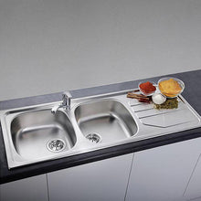 Load image into Gallery viewer, Franke Nouveau NVN621 Stainless Steel Double Bowl Inset Sink 460x1160mm