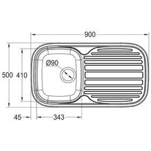 Load image into Gallery viewer, Franke Quinline QLX611 Stainless Steel Single Bowl Inset Sink 500x900mm