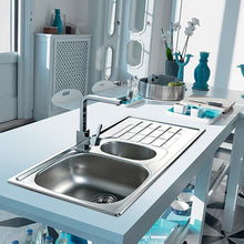 Load image into Gallery viewer, Franke Cascade CDX651 Stainless Steel Double Bowl Inset Sink 500x925mm