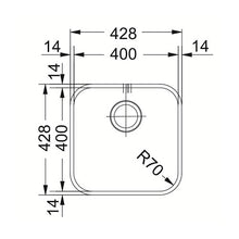 Load image into Gallery viewer, Franke Stella SVX110-40 Stainless Steel Single Bowl Undermount Sink 428x428mm