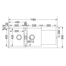 Load image into Gallery viewer, Franke Maris MRG621 Fragranite Double Bowl Inset Sink 500x1160mm - Grey