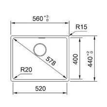 Load image into Gallery viewer, Franke Maris MRG610-52 Fragranite Single Bowl Undermount Sink 440x560mm