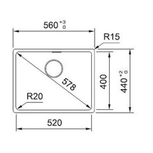 Load image into Gallery viewer, Franke Maris MRG610-52 Fragranite Single Bowl Undermount Sink 440x560mm