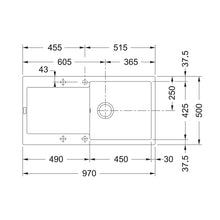 Load image into Gallery viewer, Franke Maris MRG611 Fragranite Single Bowl Inset Sink 500x970mm - Matt Black