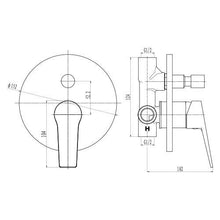 Load image into Gallery viewer, Franke Aspera Concealed Diverter Bath Mixer - Matt Black