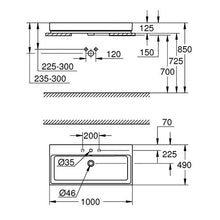 Load image into Gallery viewer, GROHE Cube Ceramic Rectangular Countertop Vanity Basin