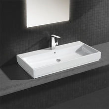 Load image into Gallery viewer, GROHE Cube Ceramic Rectangular Countertop Vanity Basin