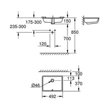 Load image into Gallery viewer, GROHE Cube Ceramic Undermount Vanity Basin