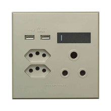 Load image into Gallery viewer, VETi 3 Double USB Combo Wall Socket 4 x 4