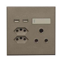 Load image into Gallery viewer, VETi 3 Double USB Combo Wall Socket 4 x 4