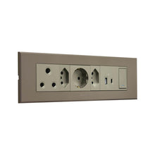 Load image into Gallery viewer, VETi 3 3VOMNI1TB Aura Omni Cluster 2x USB + 2x V-Slim + RSA + Schuko Socket - Bronze / Titanium