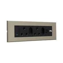 Load image into Gallery viewer, VETi 3 3VOMNI2GT Aura Omni Cluster 2x V-Slim + 2x RSA + Data + Satellite Socket - Titanium / Graphite