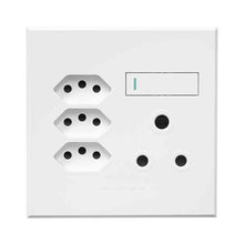 Load image into Gallery viewer, VETi 3 3VW25 Pola 3x Slimline & RSA Combo Wall Socket 4x4 - White