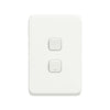 Schneider Electric Iconic 2 Lever Light Switch with Dimmer (Bellpress)