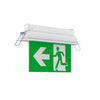 Spazio Emergency Exit Sign - Recessed Mounting Kit - White
