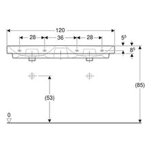 Load image into Gallery viewer, Geberit Smyle Square Double Bowl Wall-Hung Basin