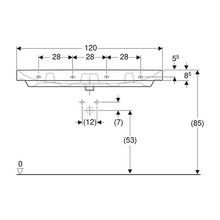 Load image into Gallery viewer, Geberit Smyle Square Wall-Hung Basin 1200mm