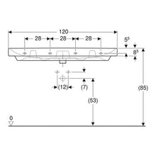 Load image into Gallery viewer, Geberit Smyle Square Wall-Hung Basin 1200mm
