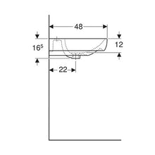 Load image into Gallery viewer, Geberit Smyle Wall-Hung Basin 600mm