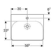 Load image into Gallery viewer, Geberit Smyle Square Wall-Hung Basin 600mm
