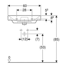 Load image into Gallery viewer, Geberit Smyle Square Wall-Hung Basin 600mm