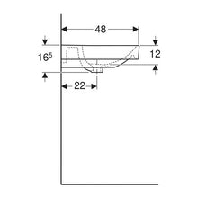 Load image into Gallery viewer, Geberit Smyle Square Wall-Hung Basin 600mm