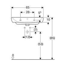 Load image into Gallery viewer, Geberit Smyle Wall-Hung Basin 650mm