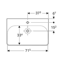 Load image into Gallery viewer, Geberit Smyle Square Wall-Hung Basin 700mm