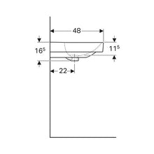 Load image into Gallery viewer, Geberit Smyle Square Wall-Hung Basin 700mm