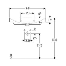 Load image into Gallery viewer, Geberit Smyle Square Wall-Hung Basin 700mm