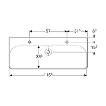 Load image into Gallery viewer, Geberit Smyle Square Wall-Hung Basin 1200mm