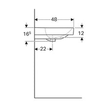 Load image into Gallery viewer, Geberit Smyle Square Wall-Hung Basin 1200mm